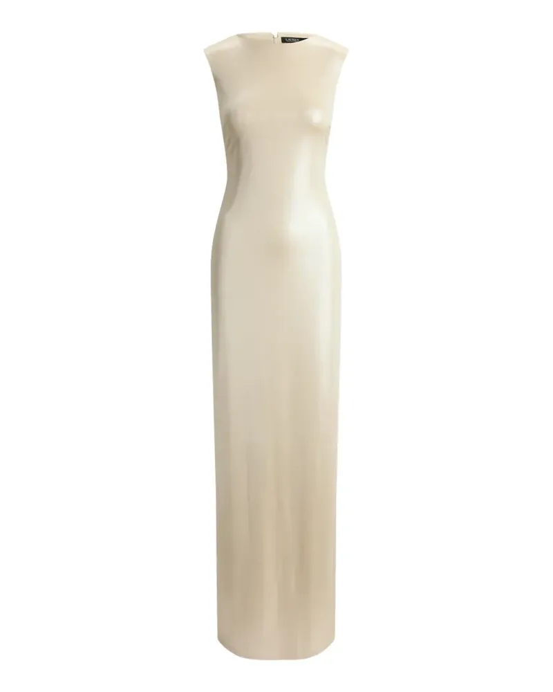 Ralph Lauren Metallic-Maxikleid mit U-Boot-Ausschnitt - Nude Nude
