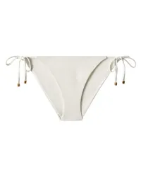 Jimmy Choo Ariah Bikinihöschen mit Logo-Print Weiß