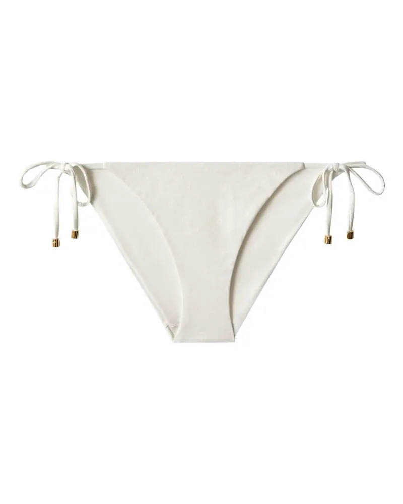 Jimmy Choo Ariah Bikinihöschen mit Logo-Print - Weiß Weiß