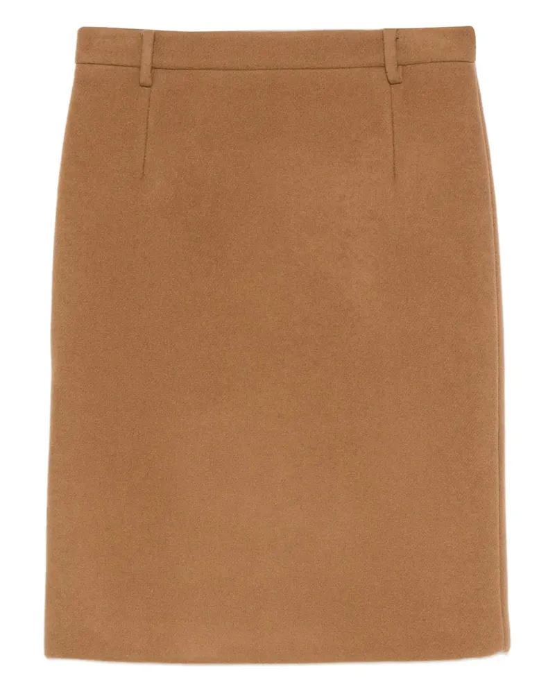 N° 21 Midirock mit Gürtelschlaufen - Braun Braun
