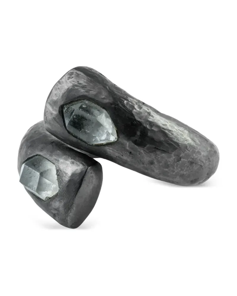 Parts Of Four Druid Ring aus Sterlingsilber mit Quarz - Schwarz Schwarz