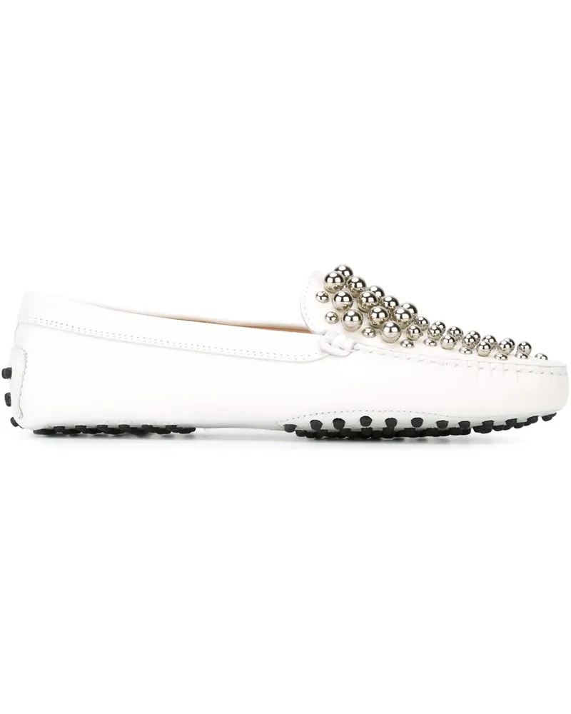 TOD'S Loafer mit Nieten - Weiß Weiß
