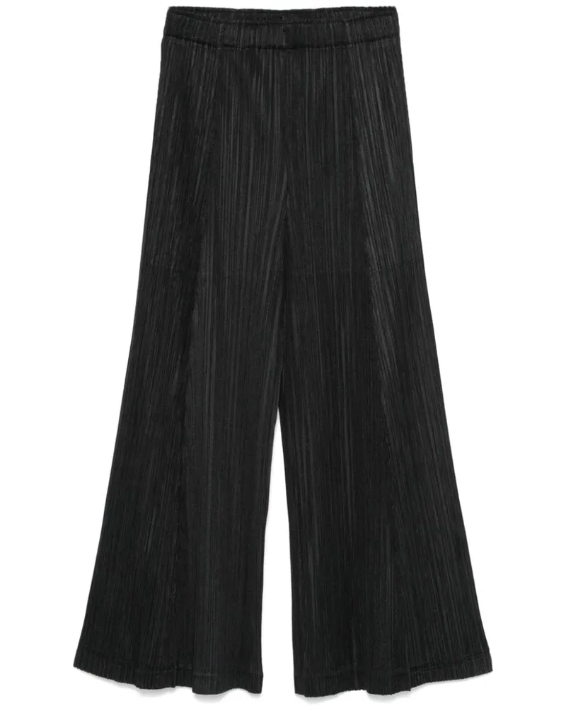 Issey Miyake Weite Thicker Bottons Hose - Schwarz Schwarz