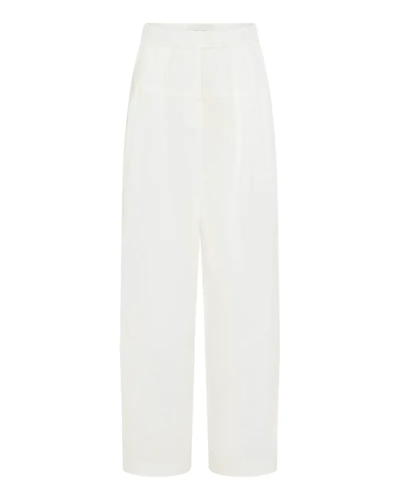 St. Agni Weite Hose mit Bundfalten - Weiß Weiß