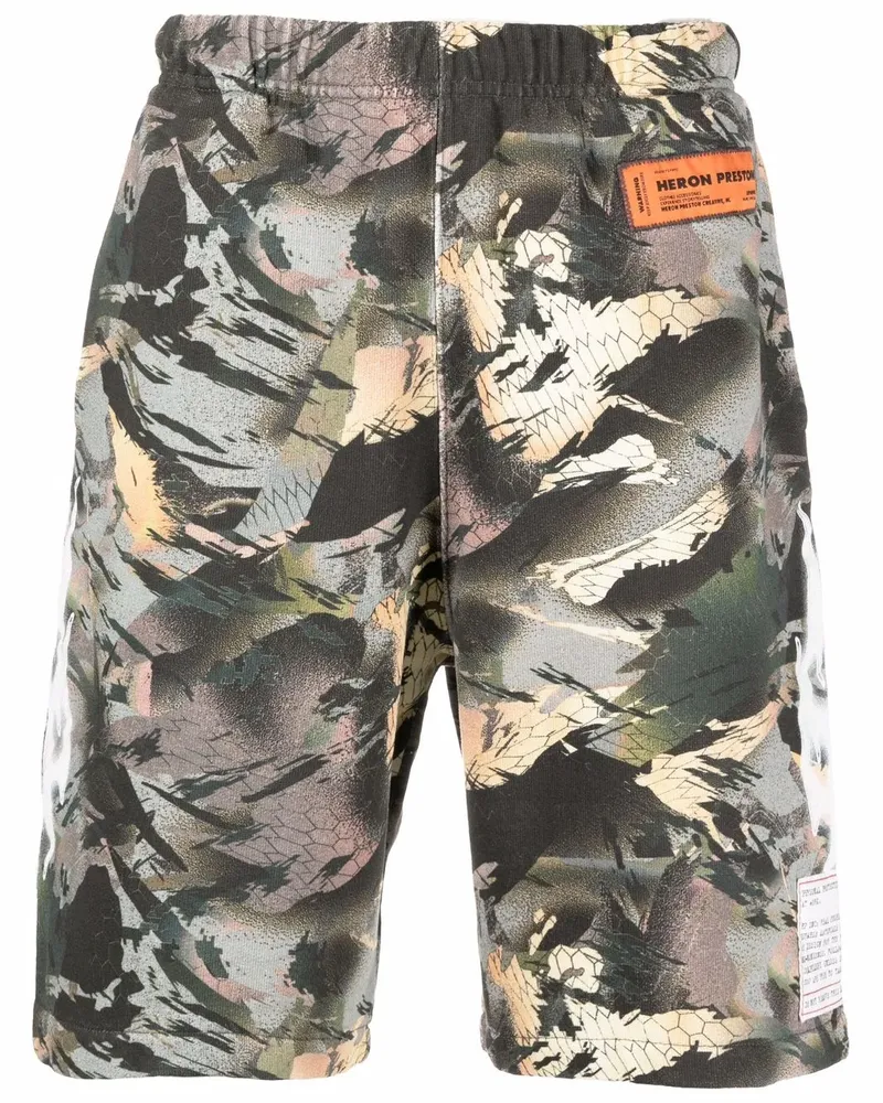 Heron Preston Joggingshorts mit Camouflage-Print - Grün Grün