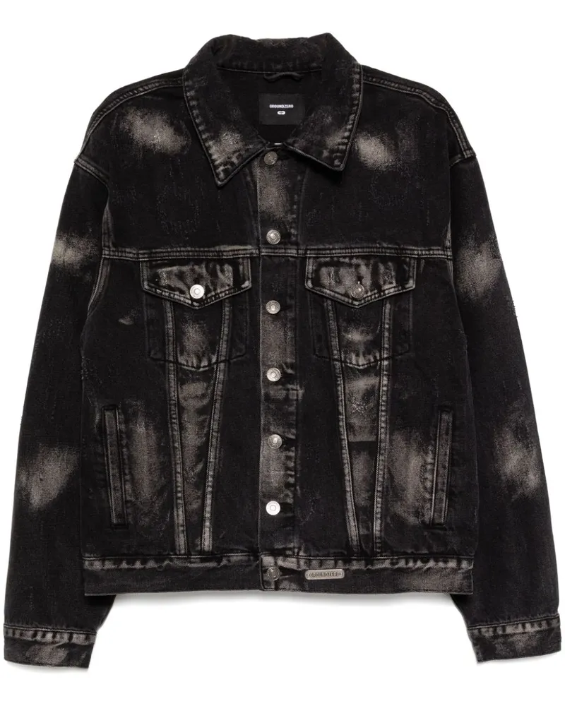 Ground Zero Jacke aus Denim - Schwarz Schwarz