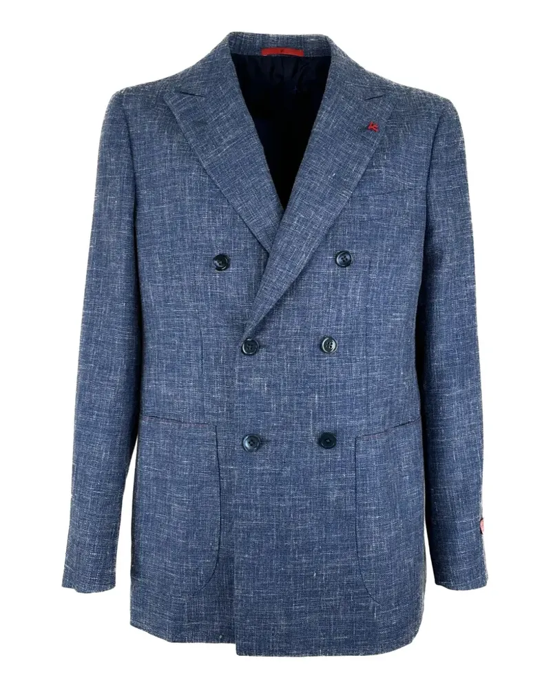 Isaia Doppelreihiges Sakko - Blau Blau