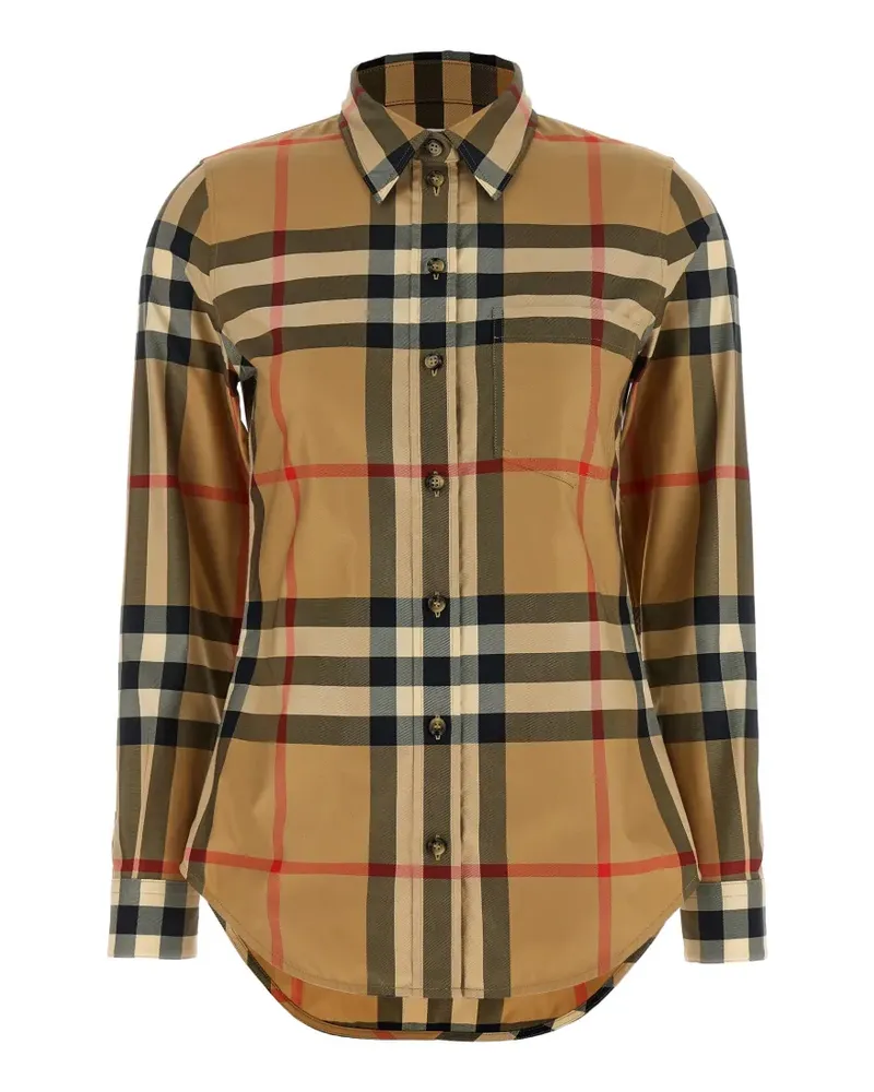 Burberry check cotton-twill shirt - Nude Nude
