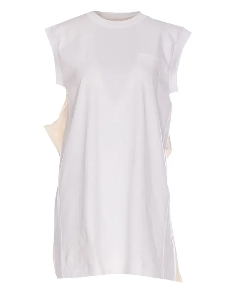 Sacai Jersey-Minikleid - Weiß Weiß