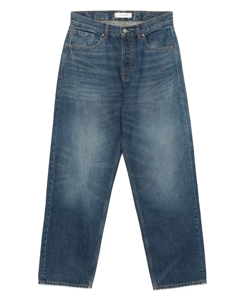 Aya Muse Jeans mit weitem Bein - Blau Blau