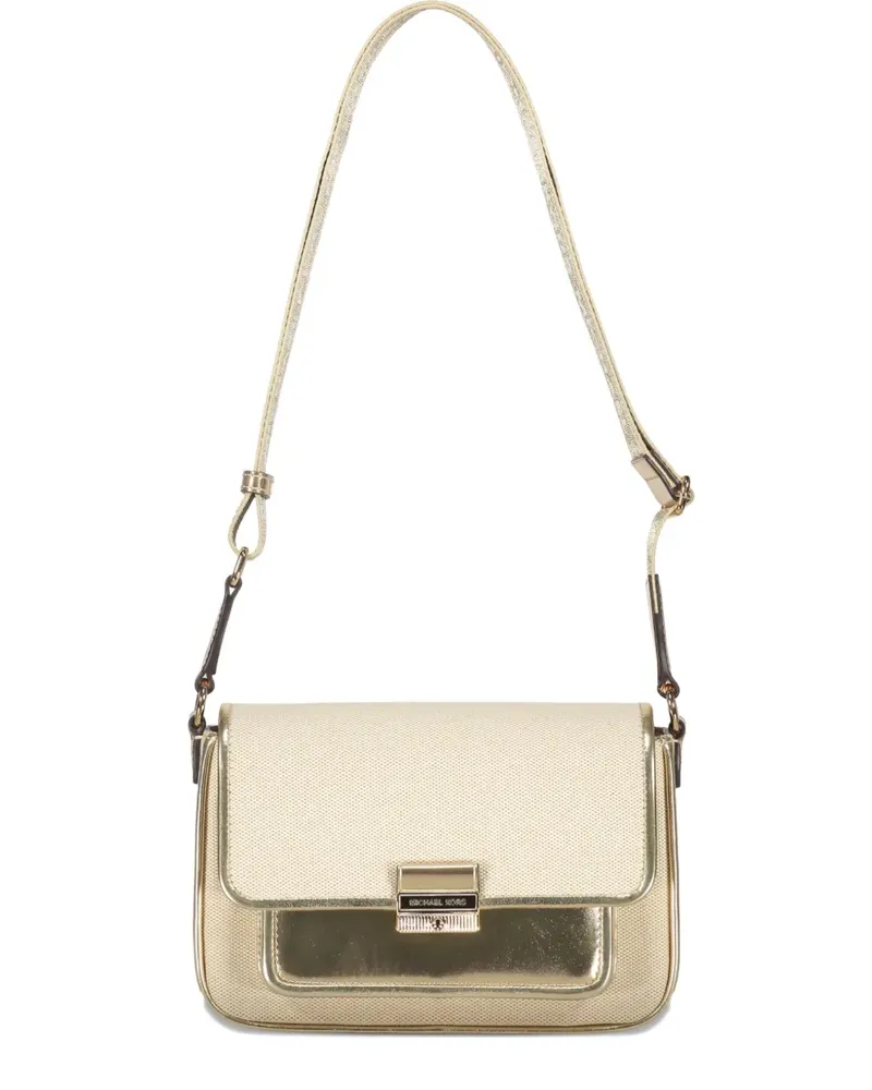 Michael Kors Bradshaw Schultertasche mit Metallic-Einsatz - Nude Nude
