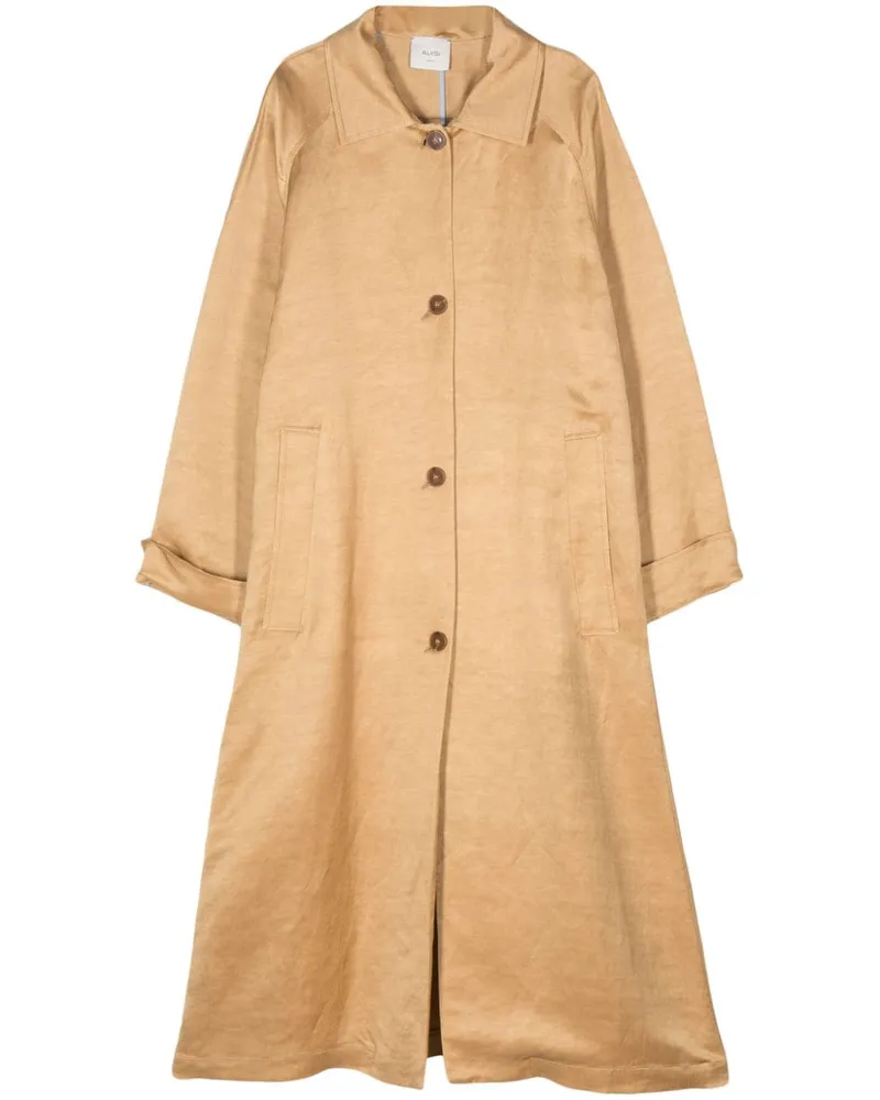 ALYSI Charmeuse Trenchcoat Nude