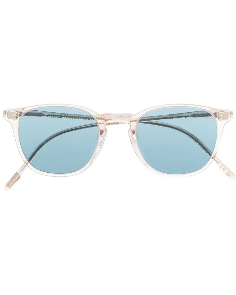 Oliver Peoples Sonnenbrille mit transparentem Gestell - Weiß Weiß
