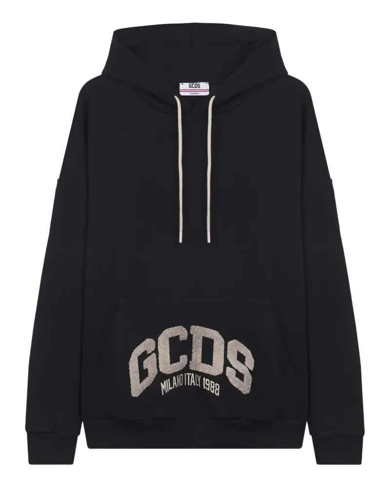 GCDS logo-patch hoodie - Schwarz Schwarz