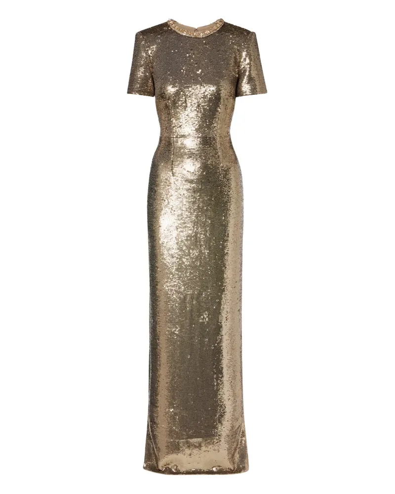 Roland Mouret sequin-embellishment maxi dress - Gold Gold