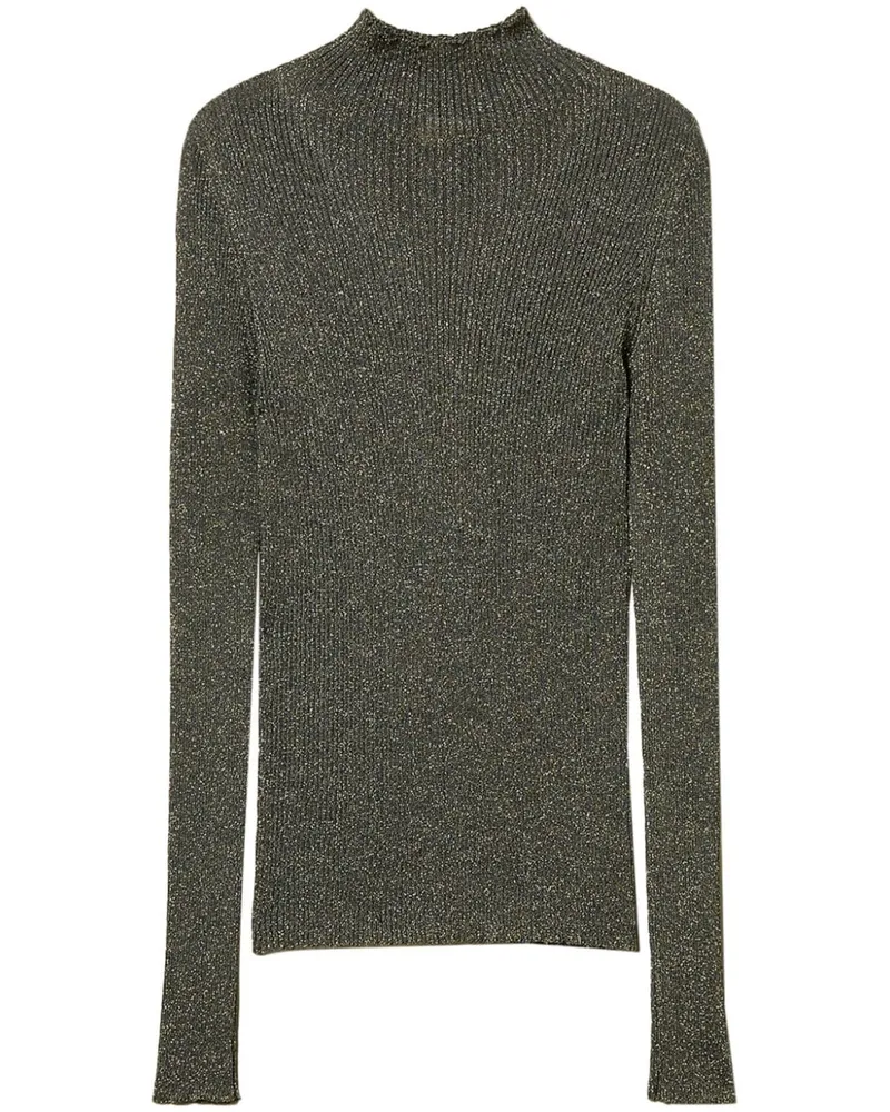 Twin-Set Pullover mit Lurex-Detail - Grau Grau