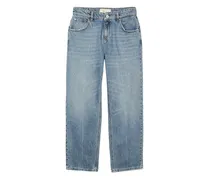 Jeans mit Tragefalten - Blau