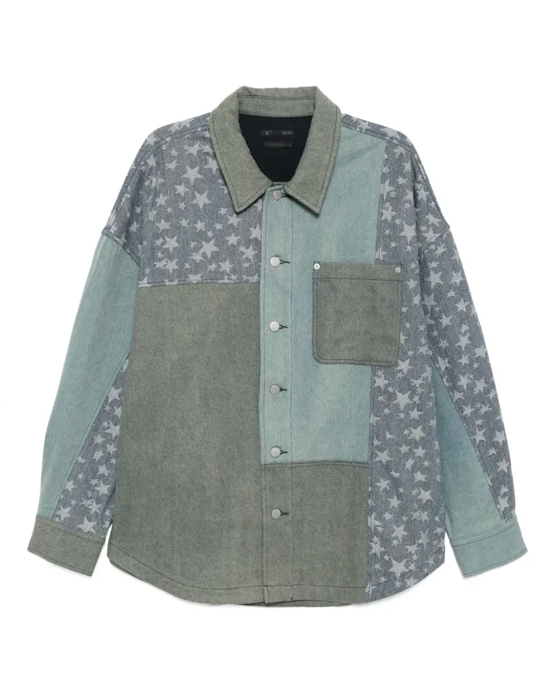 FIVE CM Jeansjacke mit Patches - Blau Blau