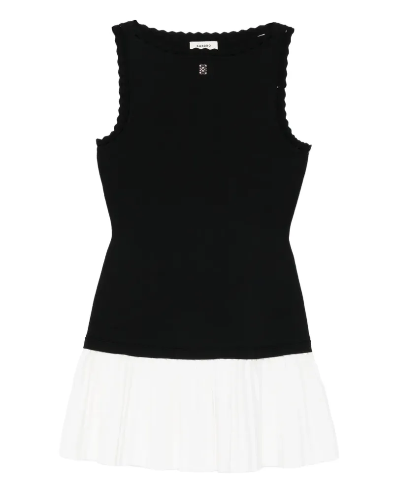 Sandro Kleid mit Volants - Schwarz Schwarz