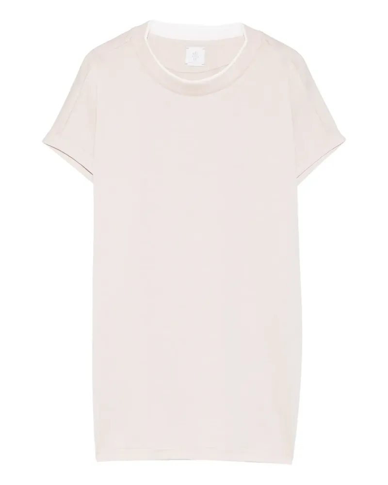 Eleventy T-Shirt mit Umschlag - Nude Nude