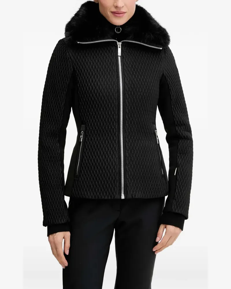 FUSALP Jacke mit Faux-Fur-Kragen mit Steppung aus Faux Fur - Schwarz Schwarz