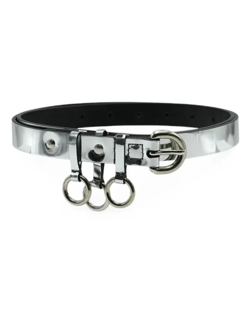 Cédric Charlier ring-detail belt - Silber Silber