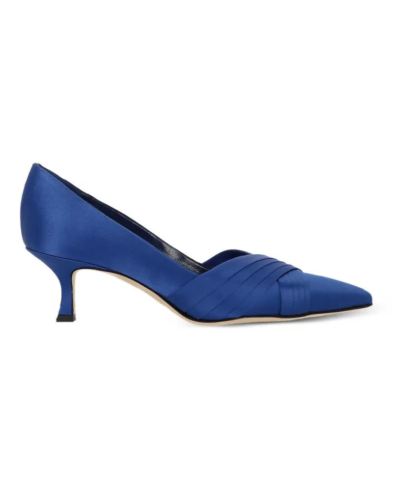 Manolo Blahnik crossover-strap pointed-toe pumps - Blau Blau