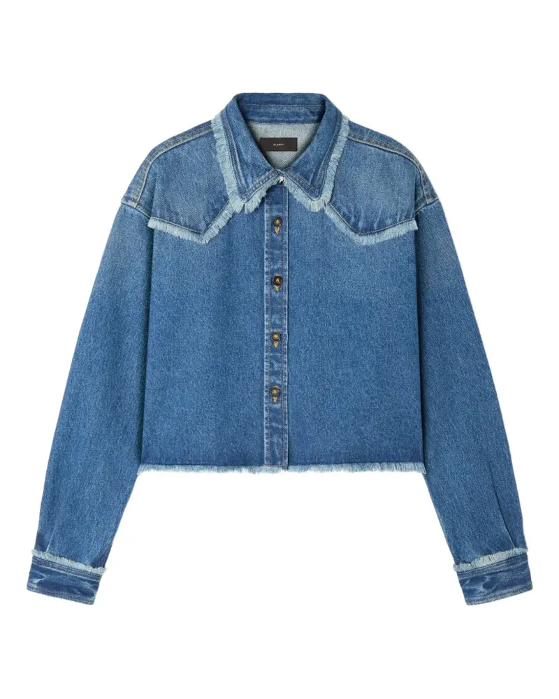 Alanui Pacific Roads Jeanshemd mit ausgefranstem Saum - Blau Blau