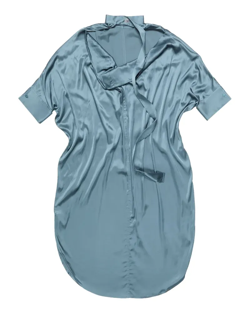 Acne Studios Tunikakleid aus Satin - Blau Blau