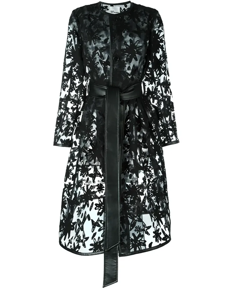 Noir Kei Ninomiya Transparenter Mantel - Schwarz Schwarz