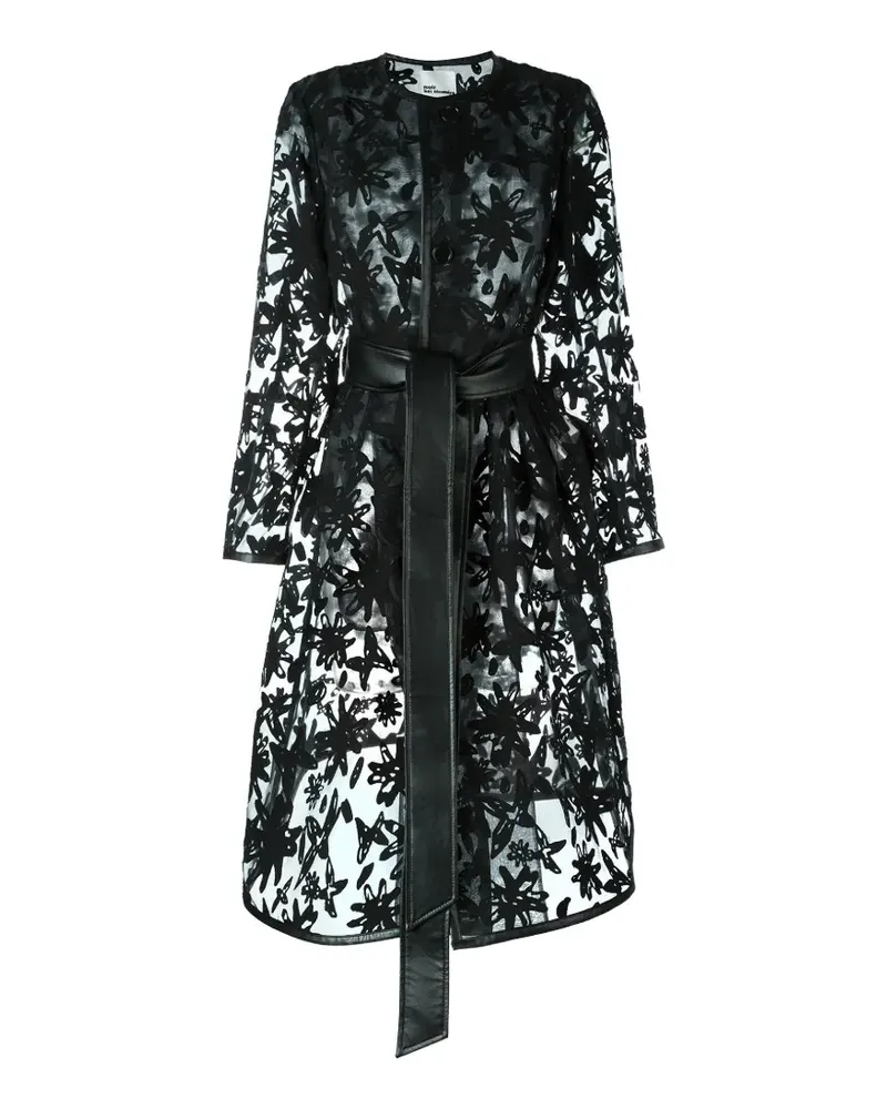 Noir Kei Ninomiya Transparenter Mantel - Schwarz Schwarz