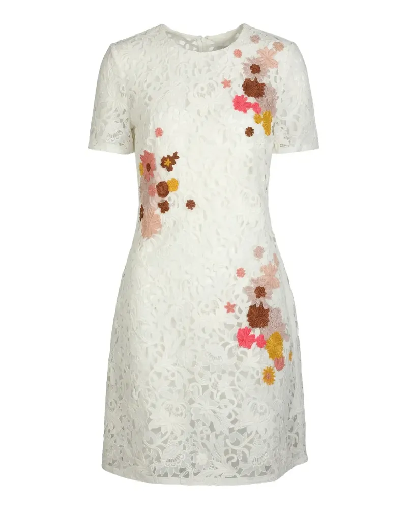 Valentino Garavani floral lace mini dress - Weiß Weiß