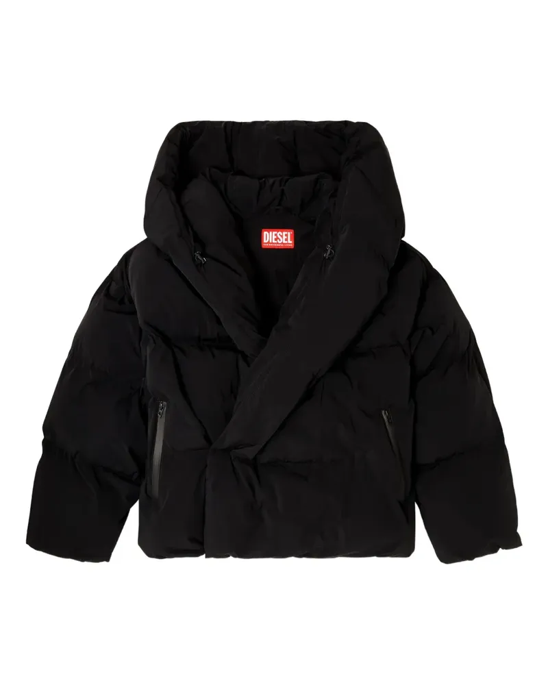 Diesel Gefütterte Kapuzenjacke - Schwarz Schwarz