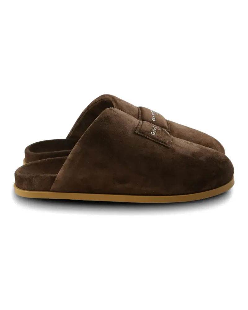 Givenchy logo-patch slides - Braun Braun