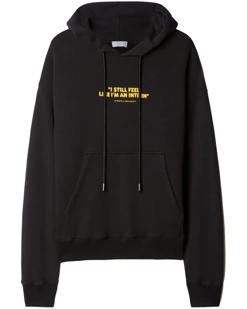 OFF-WHITE Hoodie mit "Intern"-Print Schwarz