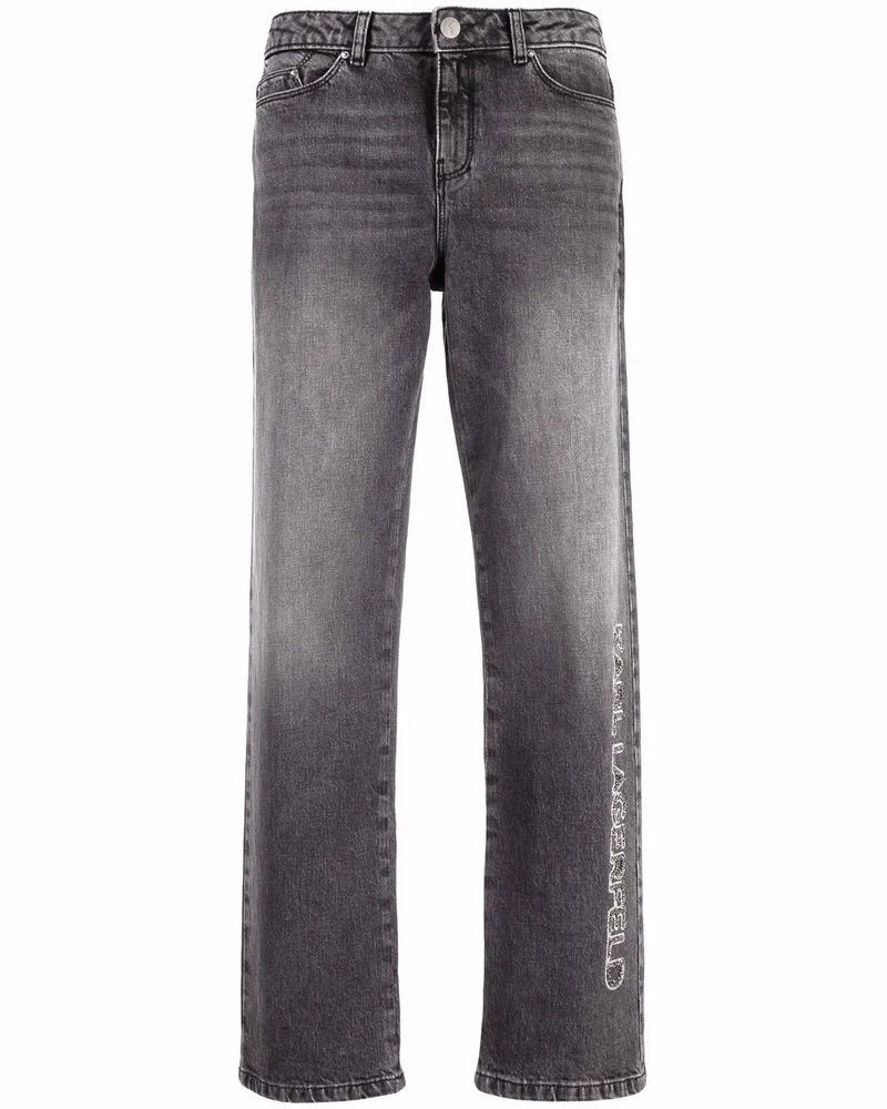 Karl Lagerfeld Gerade Jeans mit Logo - Grau Grau