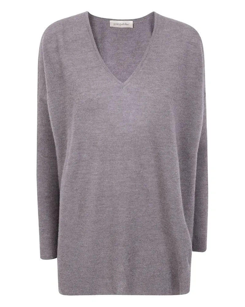 Gentry Portofino Pullover mit V-Ausschnitt - Grau Grau