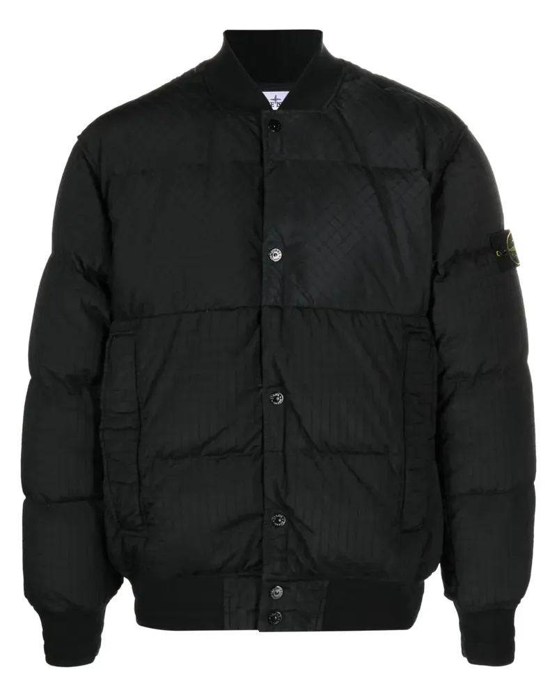 Stone Island Gefütterte Jacke mit Kompass - Schwarz Schwarz