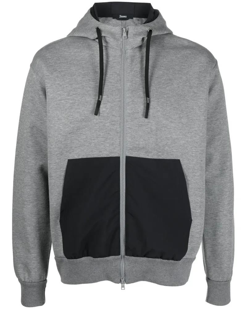 Herno Hoodie im Layering-Look - Grau Grau