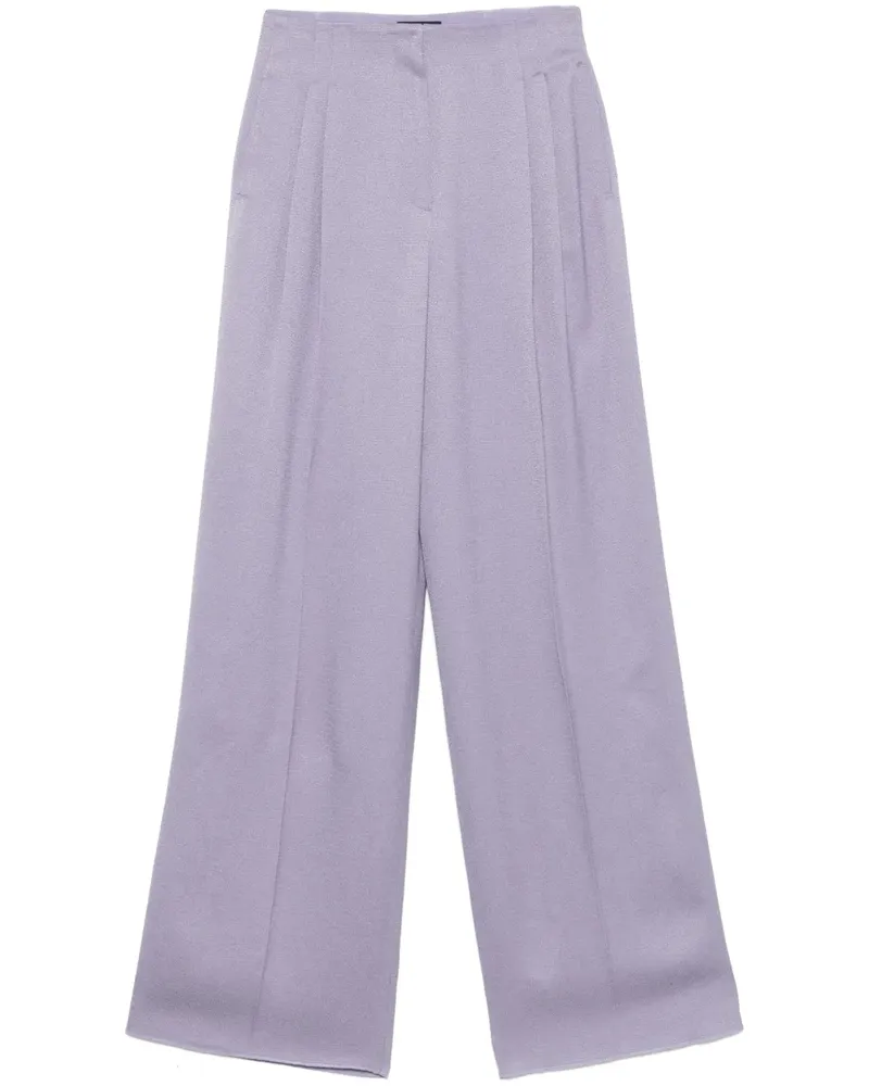 Emporio Armani Hose mit Bundfalten - Violett Violett