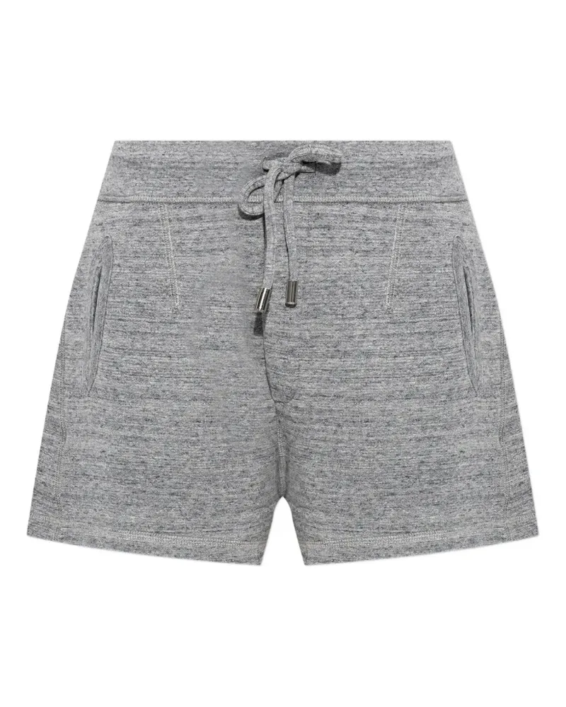 Dsquared2 Kordelzug-Shorts mit meliertem Effekt - Grau Grau