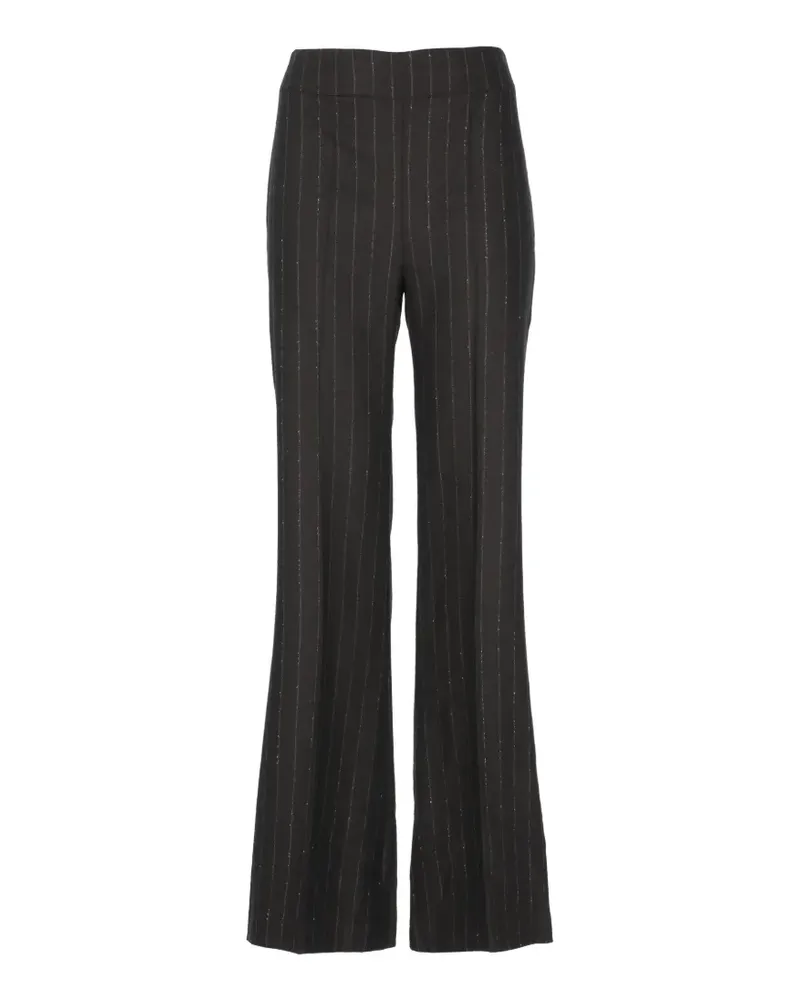 D.EXTERIOR pinstripe wide-leg trousers - Schwarz Schwarz