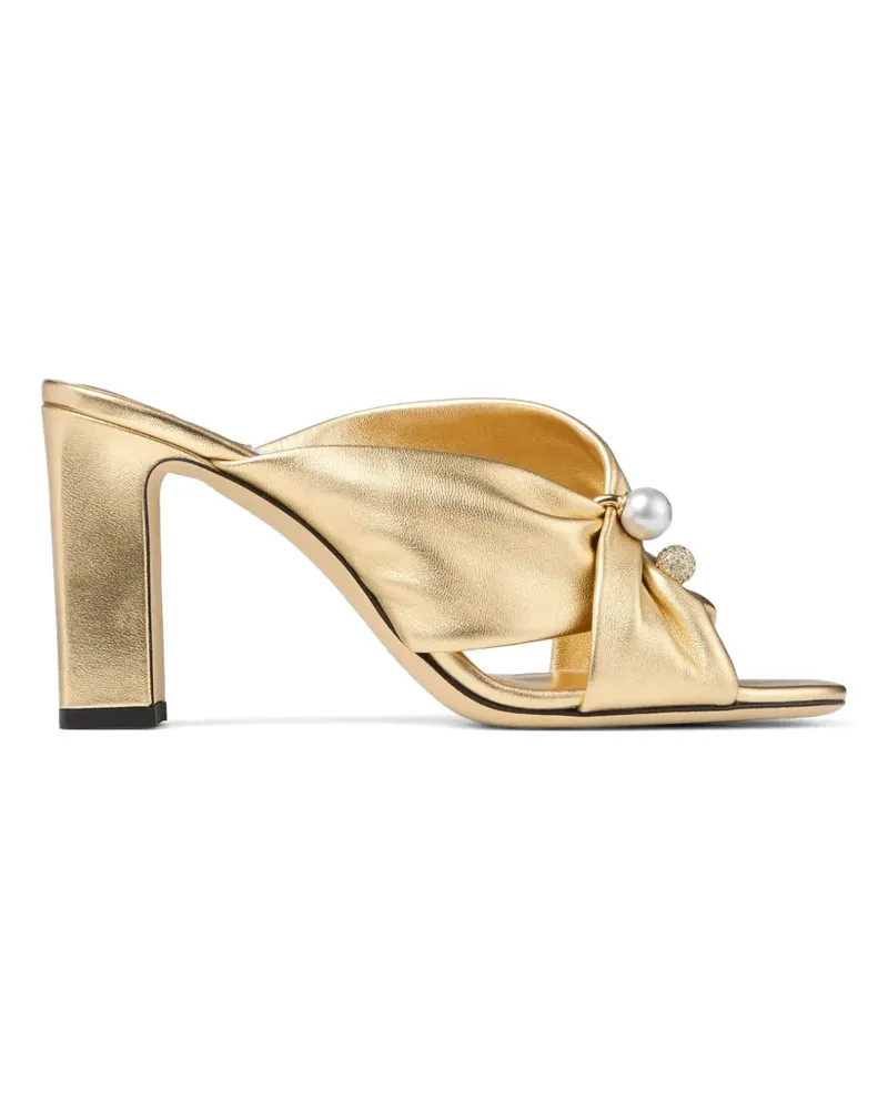 Jimmy Choo Rafi Sandalen mit Perlenverzierung - Gold Gold