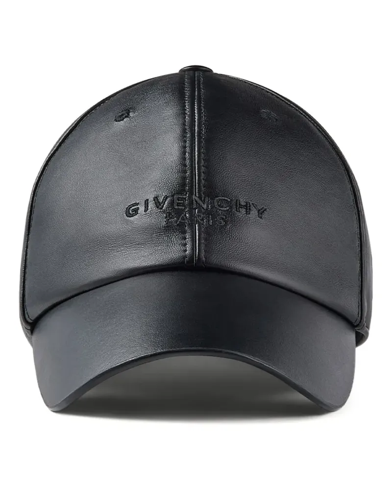 Givenchy embroidered leather cap - Schwarz Schwarz