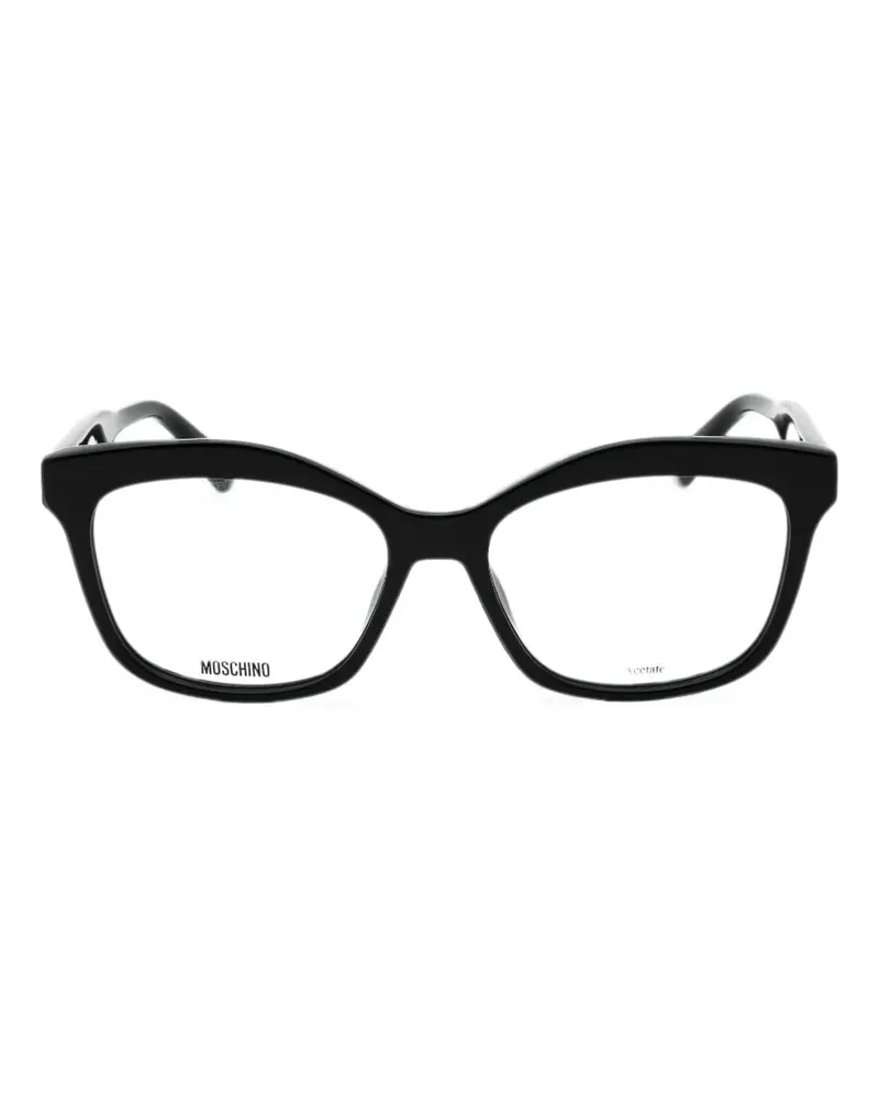 Moschino Brille mit eckigem Gestell - Schwarz Schwarz