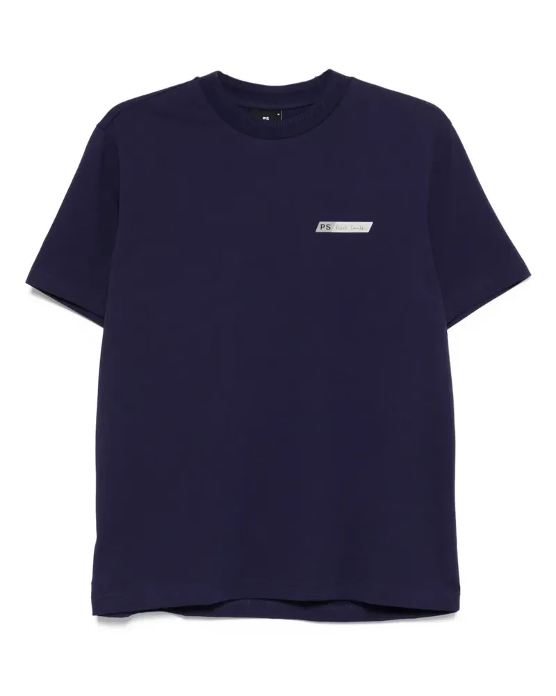 Paul Smith T-Shirt mit Logo-Schild - Blau Blau