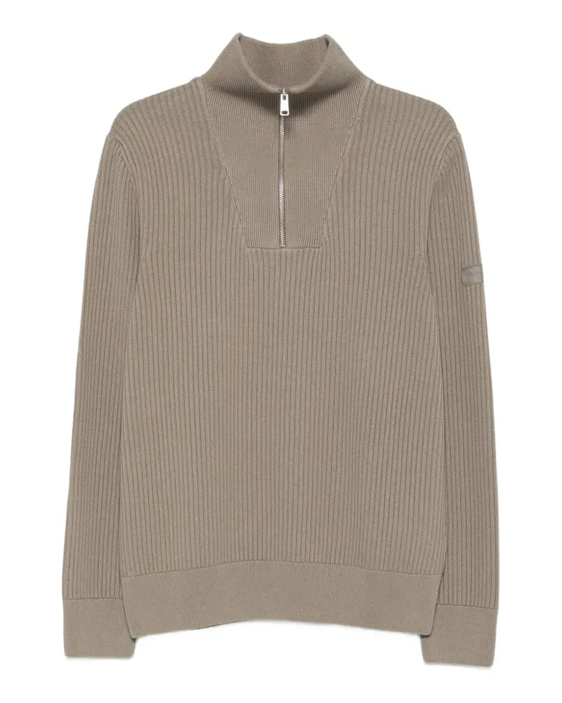 Marc O'Polo ribbed-knit half-zip sweater - Grün Grün