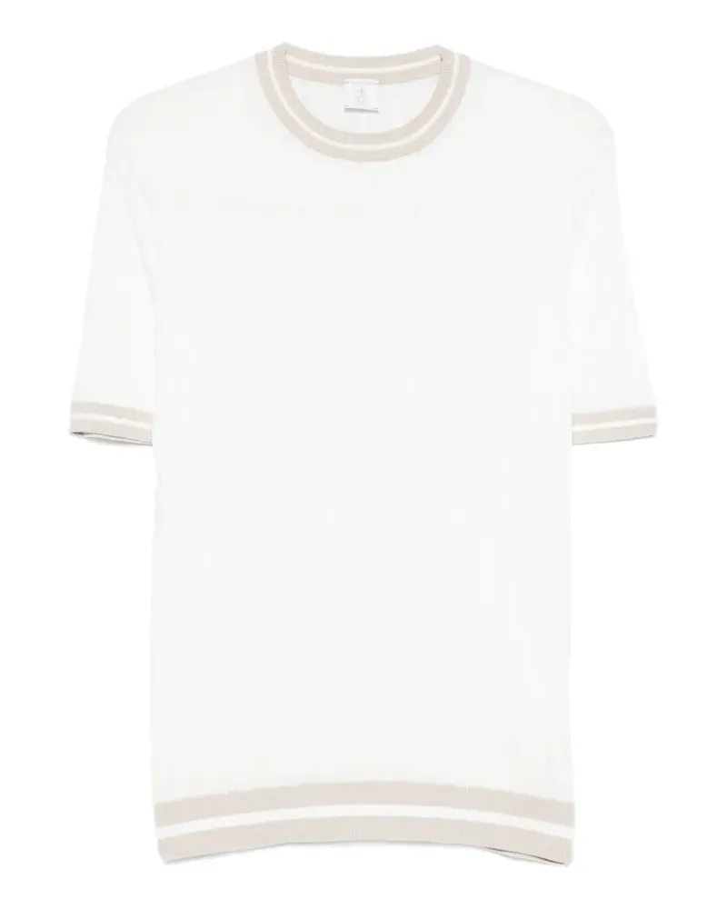 Eleventy T-Shirt mit Rundhalsausschnitt - Weiß Weiß