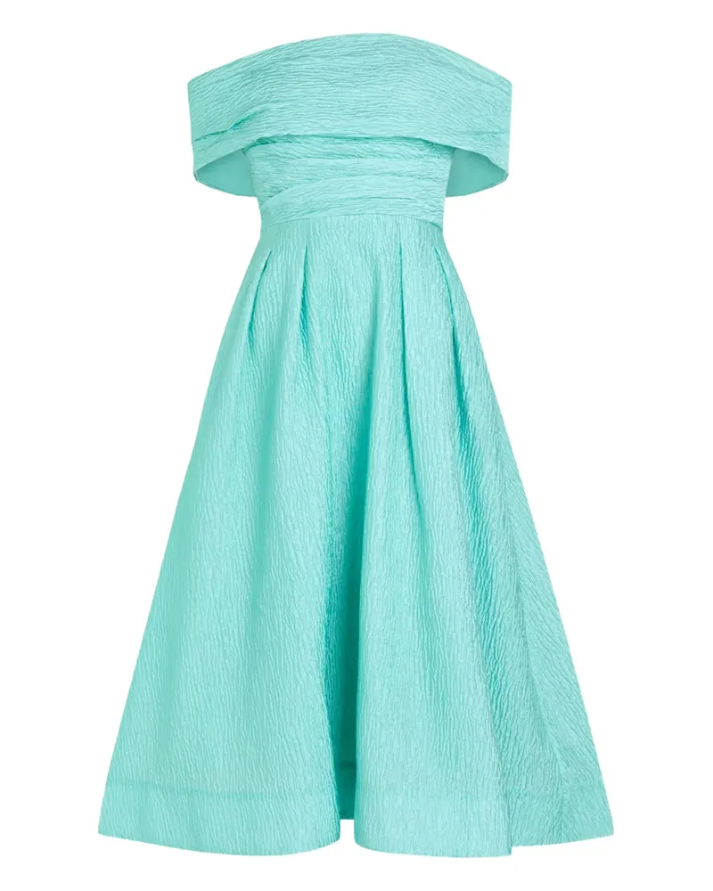 Rebecca Vallance Adalyn off-shoulder pleated midi dress - Blau Blau