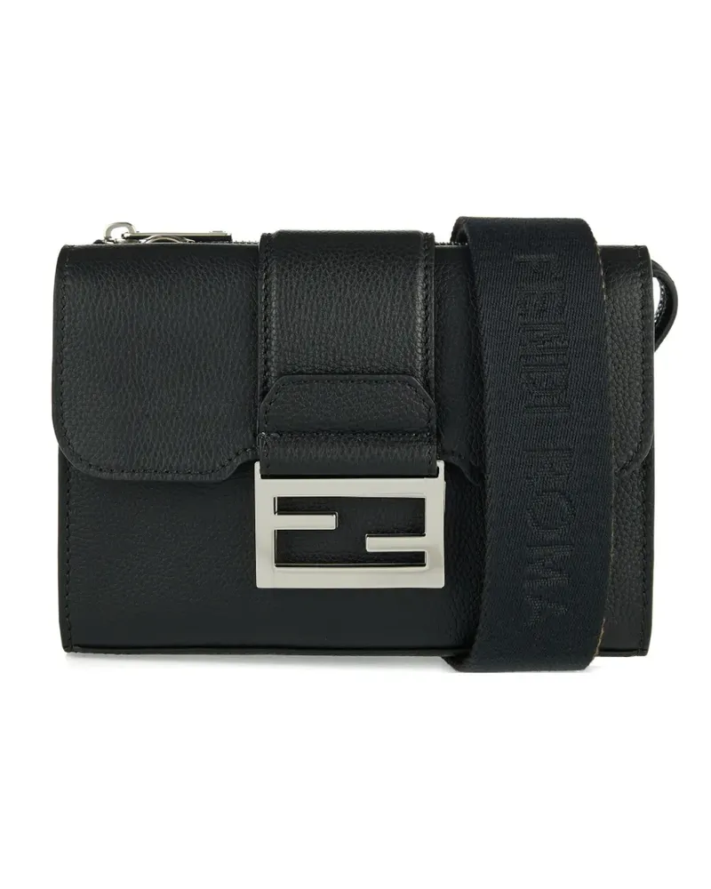 Fendi Double Baguette Schultertasche - Schwarz Schwarz